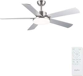 Newday Deckenventilator mit Beleuchtung Silber,