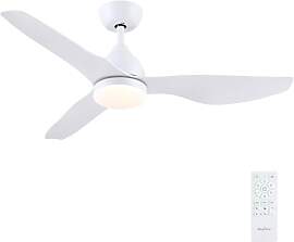 Newday Deckenventilatoren mit Licht Weiß, 116cm