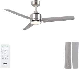 Newday Deckenventilatoren Nickel Gebürstet, 107cm 