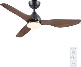 Newday Deckenventilatoren Schwarz Holzig, 116cm