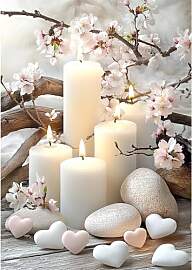 NEWENMO 5D Weiße Kerze Diamant Painting