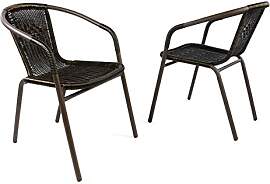 Nexos Trading Bistrostuhl stapelbar Poly-Rattan