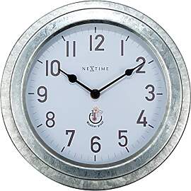 NeXtime 4301GA Wanduhr, Metall, Silber, 22cm