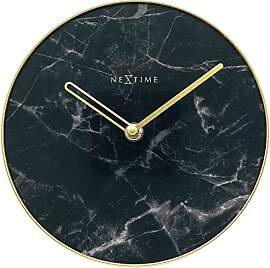 Nextime Tischuhr Marble Table Dia. 20cm Glass