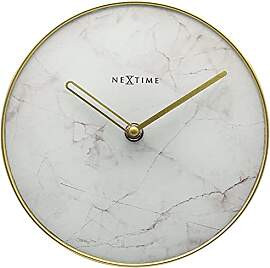 Nextime Tischuhren, Metall und Kunststoff, Weiß,