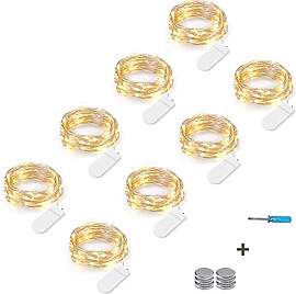 NEXVIN 3 Meter 30 LED Lichterkette Batterie Kupfer 