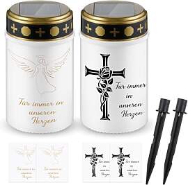 Nezyo 2 Solar LED Grablicht Friedhofskerzen