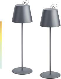 NiceBuy 2er Set LED Tischlampe Kabellos Akku