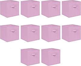 NICEME Aufbewahrungsbox 10er Set, 26,5x26,5x28 cm, 