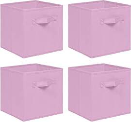 NICEME Aufbewahrungsbox 4er Set, 26,5x26,5x28 cm,