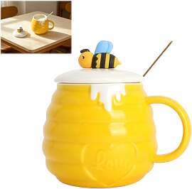 Niedliche Kaffeetasse 400 ml Biene Thema - Keramik 