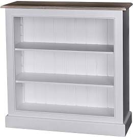 Niedriges Bücherregal im Landhausstil natur