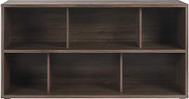 Niedriges Bücherregal in dunkler