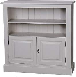 Niedriges Regal mit Schrank gewachst