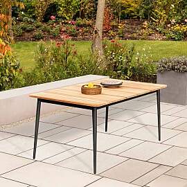 Niehoff Luna Gartentisch 160x95cm Aluminium/Teak