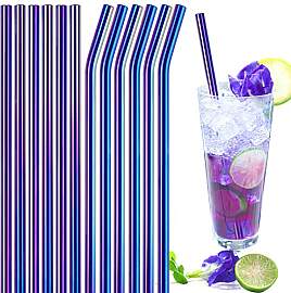 NiHome Wiederverwendbare Glas-Trinkhalme,