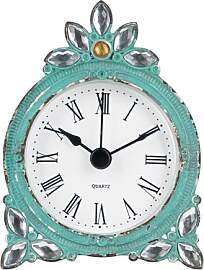 NIKKY HOME Vintage Zinn Quarz Tischuhr mit