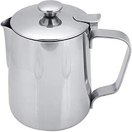 Nikou Milchkännchen 350ml Edelstahl Schaumbecher, 