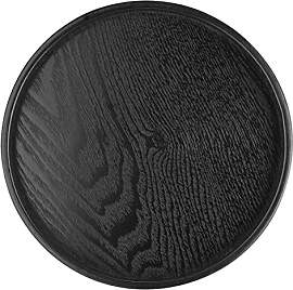 Nikou Runde Schwarze Serviertabletts,