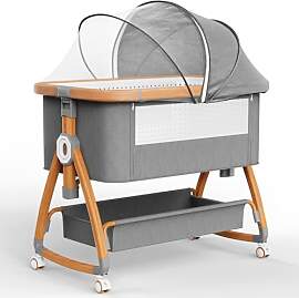 NIKYJM Beistellbett Baby,3 in 1 Reisebett Babybett 