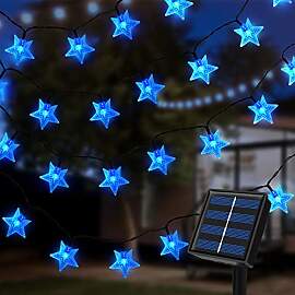 Ninonly Solar Lichterkette Aussen, 7m 50 LED Blaue 
