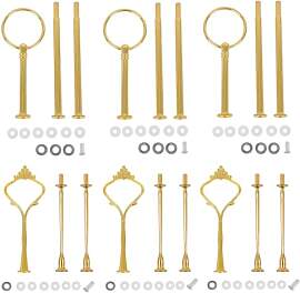 NIYATA 3 stufige Etageren Stangen Set, 6 Pcs