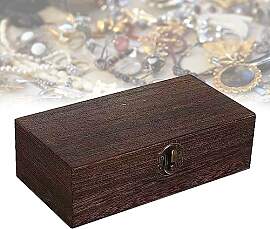 Nizirioo Kleine Holzbox Holzkiste mit Deckel 20 x