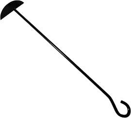 Njidher Aschekratzer 52.7 cm Eisen Kohlenharke