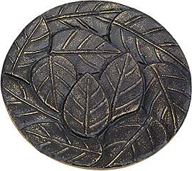 NKlaus Kerzenteller Aluminium schwarz - Gold Ø