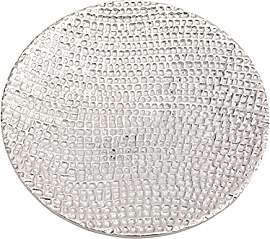 NKlaus Kerzenteller Aluminium silberoptik Ø 14cm
