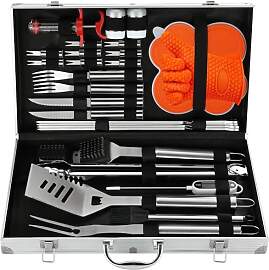 N NOBLE FAMILY 30PCS Hochwertiges Edelstahl Grill