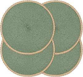 Noctiflorous Runde geflochtene Platzsets, 4