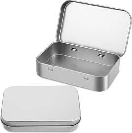 Nogeqi 2 Pcs Kleine Box mit Deckel, Metalldose