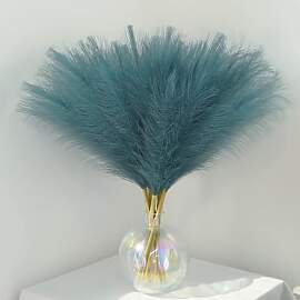 NOLACE 30 Stück Künstliches Pampasgras Blau 55cm 