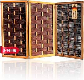 NOOR Weiden Paravent Deluxe - Sichtschutz 3-teilig 