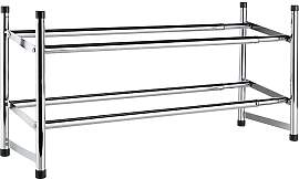Nordheim - Schuhregal in Silber - (B)117 x (H)23 x 