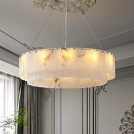 Nordic Alabaster Marmor Kronleuchter led weiß