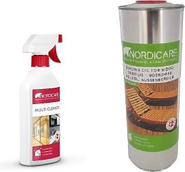Nordicare Holz-Öl und Multicleaner - Kombipaket - 