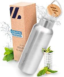 NORDMUT® Edelstahl Trinkflasche isoliert +