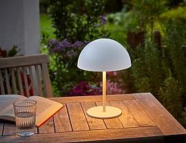 Northpoint LED Metall Akku Tischlampe in Pilzform
