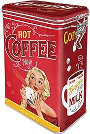 Nostalgic-Art Retro Kaffeedose, 1,3 l, Hot Coffee