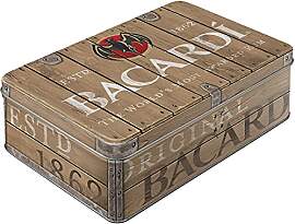 Nostalgic-Art Retro Vorratsdose Flach, Bacardi – 