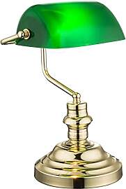 Nostalgie Antik Retro Tisch Lampe Banker Leuchte