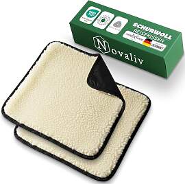 Novaliv 2er Set Reise-Sitzkissen 37 x 37 cm Natur, 