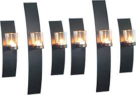 Novaliv 6X Wandkerzenhalter Vintage Metall mit