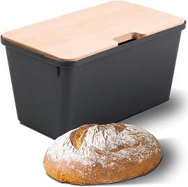Novaliv Brotkasten mit Deckel 32x20x16,5cm