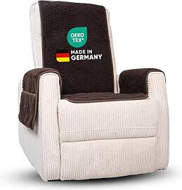 Novaliv Sesselschoner für Relaxsessel Braun -