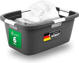 Novaliv Sparset 6X Wäschewanne mit 4 Griffen 40L