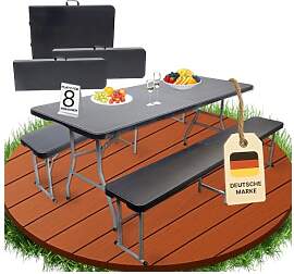 novaterra® Bierzeltgarnitur 3-teilig Set Tisch