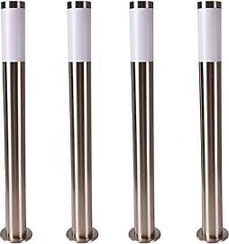 Novatool 4X Wegeleuchte I 80 cm I Edelstahl I IP44 
